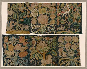 Boar Gallery: Two Fragments, England, c. 1675. Creator: Unknown