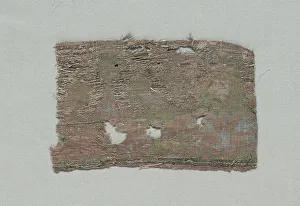 Three Fragments of Italian Gothic Silk, 1350-1399. Creator: Unknown