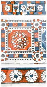 Mesopotamian Prints: Fragments of mural paintings, palace of Tukulti-Ninurta I