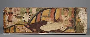 Mummification Prints: Fragments from a Painted Sarcophagus, 4th century A.D.. Creator: Unknown