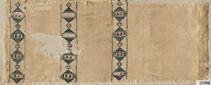 Two Fragments of a Scarf or Headdress, 1300s. Creator: Unknown