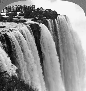 The Frail Foot Bridge, Niagara Falls, Canada. Artist: Realistic Travels Publishers