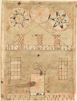 Na And Xef Prints: Fraktur House, early 19th century. Creator: Unknown