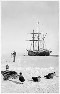 Exploration Gallery: The Fram in the Bay of Whales, Antarctica, 1911-1912