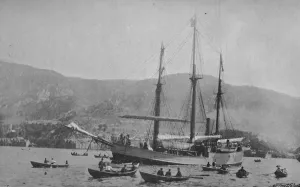 View To Land Prints: The Fram Leaving Bergen, 1893, (1897)