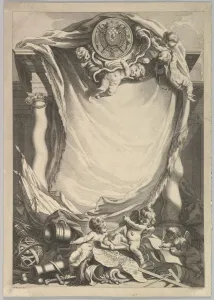 Dedication Prints: Frame for a Dedication Plate, 18th century. Creator: Claude Augustin Duflos le Jeune