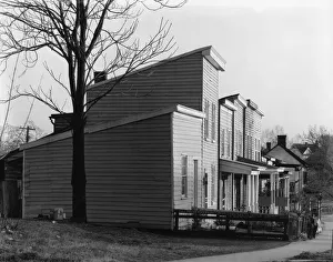 Porches Prints: Frame house, Fredericksburg, Virginia, 1936. Creator: Walker Evans