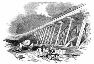 Railway Bridge Gallery: Frame-work of the Viaduct, 1844. Creator: Unknown