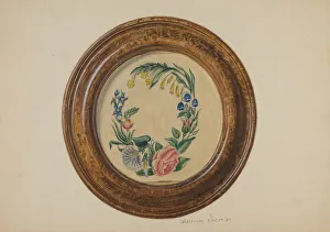 Secor Clarence Prints: Framed Flower Painting, 1937. Creator: Clarence Secor