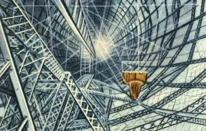 Framework Prints: Framework of a zeppelin, 1932. Creator: Unknown