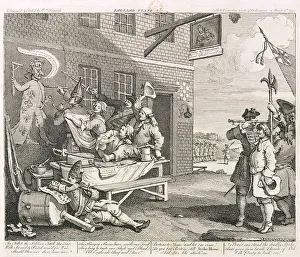 Drum Prints: France, 1756. Artist: William Hogarth