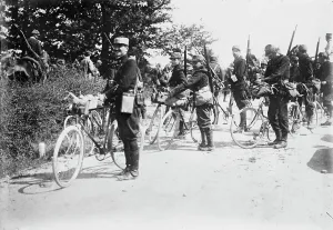 Deployment Prints: France - Cyclists of Army, between c1914 and c1915. Creator: Bain News Service