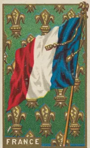 Fleur De Lys Prints: France, from Flags of All Nations, Series 1 (N9) for Allen & Ginter Cigarettes Brands