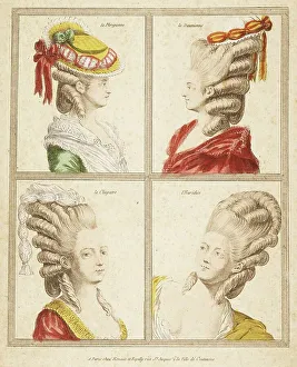 Headdresses Prints: France, Rapilly, 18th Century, 18th century. Creator: Unknown
