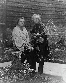 Photojournalism Prints: Frances B. Johnston in garden in New Orleans with Pops Whitesell