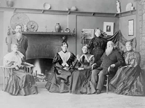 Frances Benjamin Johnston and her family in studio, 1332 V St. N.W. Washington, D.C. 1896. Creator: Frances Benjamin Johnston
