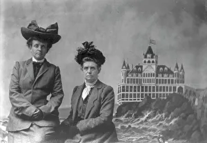 Cliff House Prints: Frances Benjamin Johnston, with Maddie (her mother), 1903. Creator: Unknown