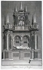 Frances Prints: Frances, Countess of Hertfords tomb, Westminster Abbey, London, c1750