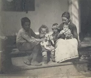 Images Dated 29th September 2020: [Frances Crowell with Unidentified Boy, Katie, James, and Frances Crowell], 1890. 1890