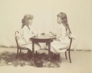 Tea Service Prints: Frances and Ethel de Forest, daughters of Robert de Forest, ca. 1890