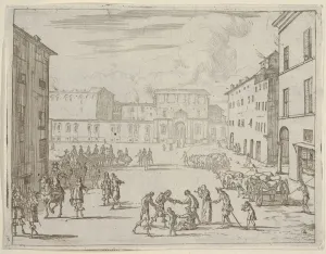 Bartolomeo Prints: Francesco I d Este Assists His Subjects with Great Generosity During the Great Famine of