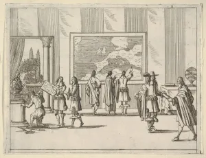 Bartolomeo Prints: Francesco I d Este Invites Foreign Scholars to Court, from L Idea di un Principe ed Eroe