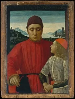 Ghirlandaio Gallery: Francesco Sassetti (1421-1490) and His Son Teodoro, ca. 1488. Creator: Domenico Ghirlandaio