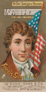 Duke W Sons Co Prints: Francis Scott Key, from the series Great Americans (N76) for Duke brand cigarettes, 1888