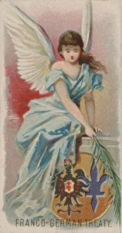 And Sons Prints: Franco-German Treaty, from the Holidays series (N80) for Duke brand cigarettes, 1890