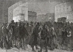 Catastrophe Prints: Franco-Prussian War (1870-1871): Aspect of the city of Marseille on receiving telegrams