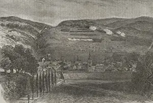 Townscape Prints: Franco-Prussian War (1870-1871): Battle of Saarbrucken (2 August 1870)