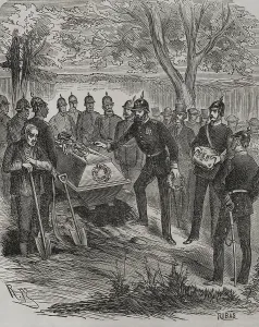 Respectful Prints: Franco-Prussian War (1870-1871): Burial of the French General Abel Douay