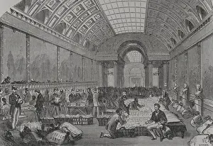 Franco-Prussian War (1870-1871): Central post office, installed in the Gallery of Battles of... 1871 Creators: Fernando Miranda, Manuel Ricord