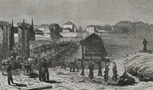 Destructive Prints: Franco-Prussian War (1870-1871): Destruction of the Rhine Bridge