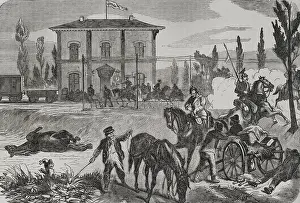 Steam Train Prints: Franco-Prussian War (1870-1871): The Germans at Courcelles