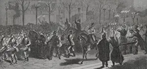 Franco-Prussian War (1870-1871): Germans leave the city, 1871. Creator: Unknown