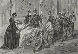 Franco-Prussian War (1870-1871): King William I of Prussia (1797-1888) visiting the wounded... 1871 Creator: Unknown
