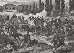 Shooting Prints: Franco-Prussian War (1870-1871): The Prussians seize a French convoy