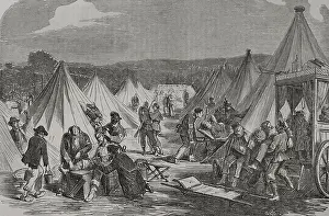 Tents Prints: Franco-Prussian War (1870-71): The French camp of Marshal Mac Mahon at Reichshoffen
