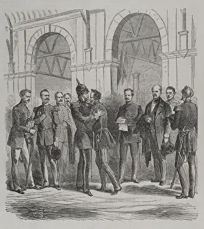 Train Station Prints: Franco-Prussian War (1870-71); King William I arriving from Ems