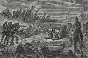 Shooting Prints: Franco-Prussian War (1870-71): Night execution of two men