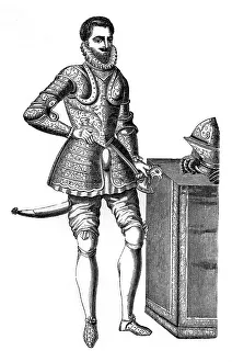 Duke Of Anjou Gallery: Francois, Duke of Anjou and Alencon, in damascened armour, 16th century, (1870)
