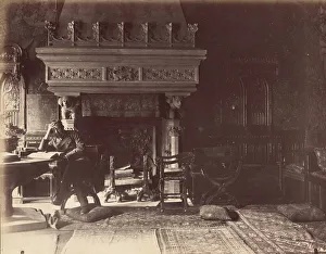 Flameng Prints: Francois Flameng (1856-1923) in his workshop, c. 1890