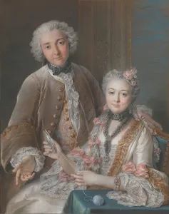 Charles Antoine Coypel Prints: Francois de Jullienne (1722-1754) and His Wife (Marie Elisabeth de Seré