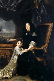 Francoise d'Aubigne, Marquise de Maintenon (1635-1719) with her niece
