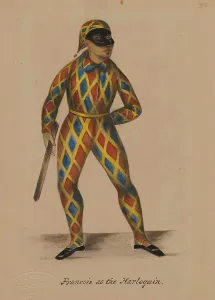 Harlequin Prints: Françoise Ravel as the Harlequin, 1855-1859. Creator: Alfred Jacob Miller