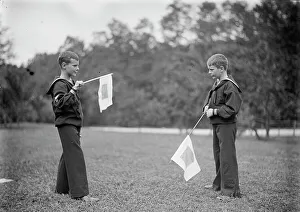 Signalling Prints: Frank A. Daniels, Right, with Brother Jonathan Daniels