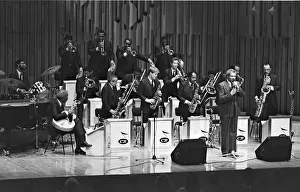 Saxaphone Player Prints: Frank Foster, Count Basie Orchestra, Barbican, London, 1986. Creator: Brian O Connor