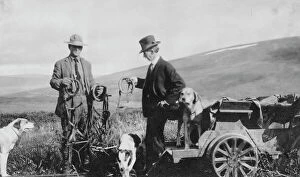 Travellers Collection: Frank G. Carpenter beside pupmobile, between c1900 and 1916. Creator: Unknown