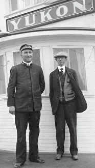 Carpenter Frank G Prints: Frank G. Carpenter at right, between c1900 and 1916. Creator: Unknown